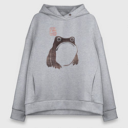 Женское худи оверсайз Мацумото Ходжи - жаба живопись