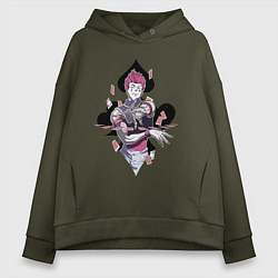 Женское худи оверсайз Hunter x Hunter Хисока джокер