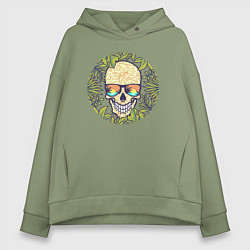 Женское худи оверсайз Skull and nature