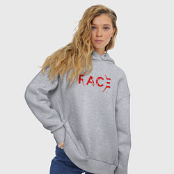 Толстовка оверсайз женская BTS Face, цвет: меланж — фото 2