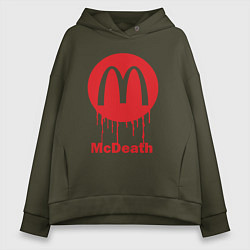 Толстовка оверсайз женская Mcdeath, цвет: хаки