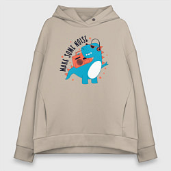 Женское худи оверсайз Давай-ка пошумим