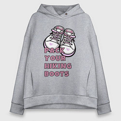 Женское худи оверсайз Pink boots