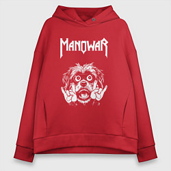 Женское худи оверсайз Manowar rock dog