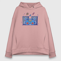 Женское худи оверсайз Бумбокс и колонки