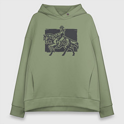 Женское худи оверсайз Ковбой на коне