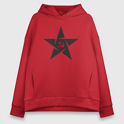 Женское худи оверсайз Black star USSR