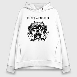 Женское худи оверсайз Disturbed - rock dog