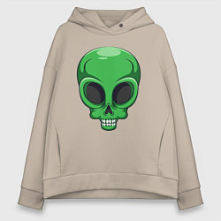 Женское худи оверсайз Green skeletor