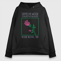 Толстовка оверсайз женская Depeche Mode - Rose Bowl 88, цвет: черный