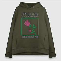 Толстовка оверсайз женская Depeche Mode - Rose Bowl 88, цвет: хаки