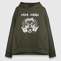 Женское худи оверсайз Papa Roach rock dog