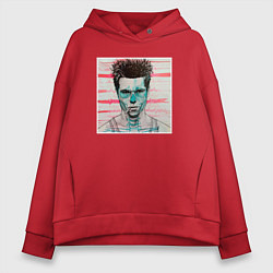 Женское худи оверсайз Тайлер Дерден скелет