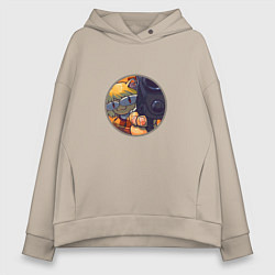 Женское худи оверсайз Necoarc gun