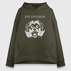 Женское худи оверсайз Joy Division rock dog