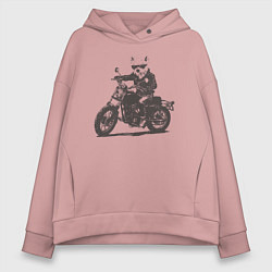 Женское худи оверсайз Вест-хайленд-уайт-терьер байкер