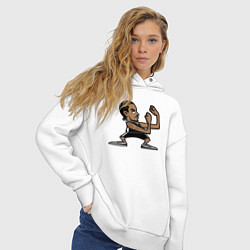 Толстовка оверсайз женская Кавай Леонард, цвет: белый — фото 2