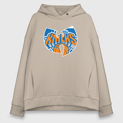 Толстовка оверсайз женская Wu-tang knicks, цвет: миндальный