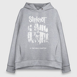 Толстовка оверсайз женская Slipknot - skeleton girl, цвет: меланж