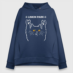 Женское худи оверсайз Linkin Park 2024 rock cat