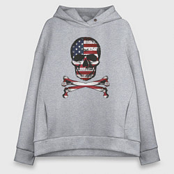 Женское худи оверсайз Skull USA