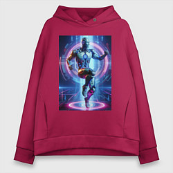 Женское худи оверсайз Cyber dancer - neon glow fantasy