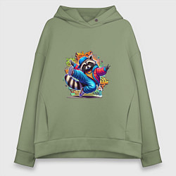 Женское худи оверсайз Хип-хоп енот