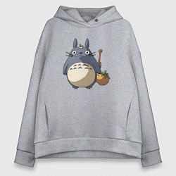 Женское худи оверсайз Смешной тоторо