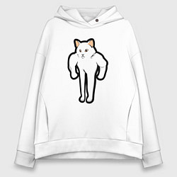 Женское худи оверсайз Кот качок