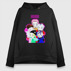 Женское худи оверсайз Big bang в аниме стиле
