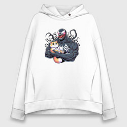 Женское худи оверсайз Веном с котиком