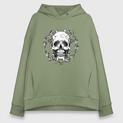 Женское худи оверсайз Life is Strange - Череп с шипами