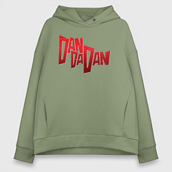 Толстовка оверсайз женская Dandadan Logo, цвет: авокадо
