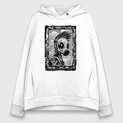 Женское худи оверсайз Gasmask punk society
