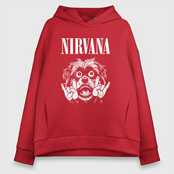 Женское худи оверсайз Nirvana rock dog