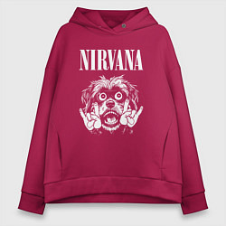 Женское худи оверсайз Nirvana rock dog