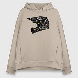 Женское худи оверсайз Космический кемпер