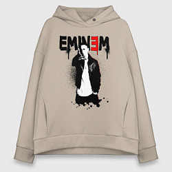 Толстовка оверсайз женская Eminem finger, цвет: миндальный