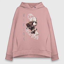 Женское худи оверсайз Викинг - реакция ярость