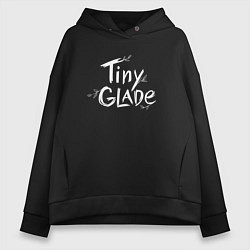 Женское худи оверсайз Tiny glade logo