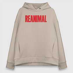 Женское худи оверсайз Reanimal logo