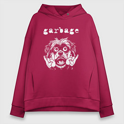 Женское худи оверсайз Garbage rock dog