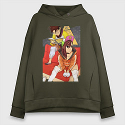 Женское худи оверсайз Дандадан: Момо Аясэ