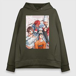 Женское худи оверсайз Дандадан: Кэн Такакура