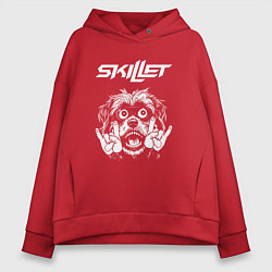 Женское худи оверсайз Skillet rock dog