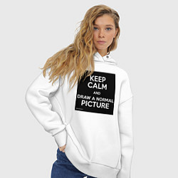 Толстовка оверсайз женская Совет Казимиру Малевичу, цвет: белый — фото 2