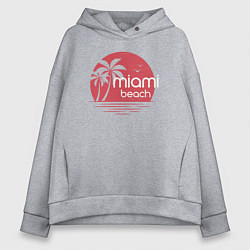 Женское худи оверсайз Пляж Майами
