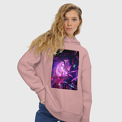 Толстовка оверсайз женская Ребёнок идола Ай Хосино, цвет: пыльно-розовый — фото 2