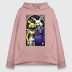 Женское худи оверсайз Семейная пара покемонов - нейроарт