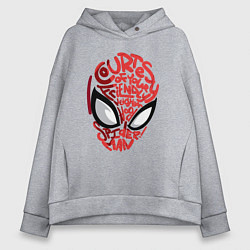 Женское худи оверсайз Spider-Man text